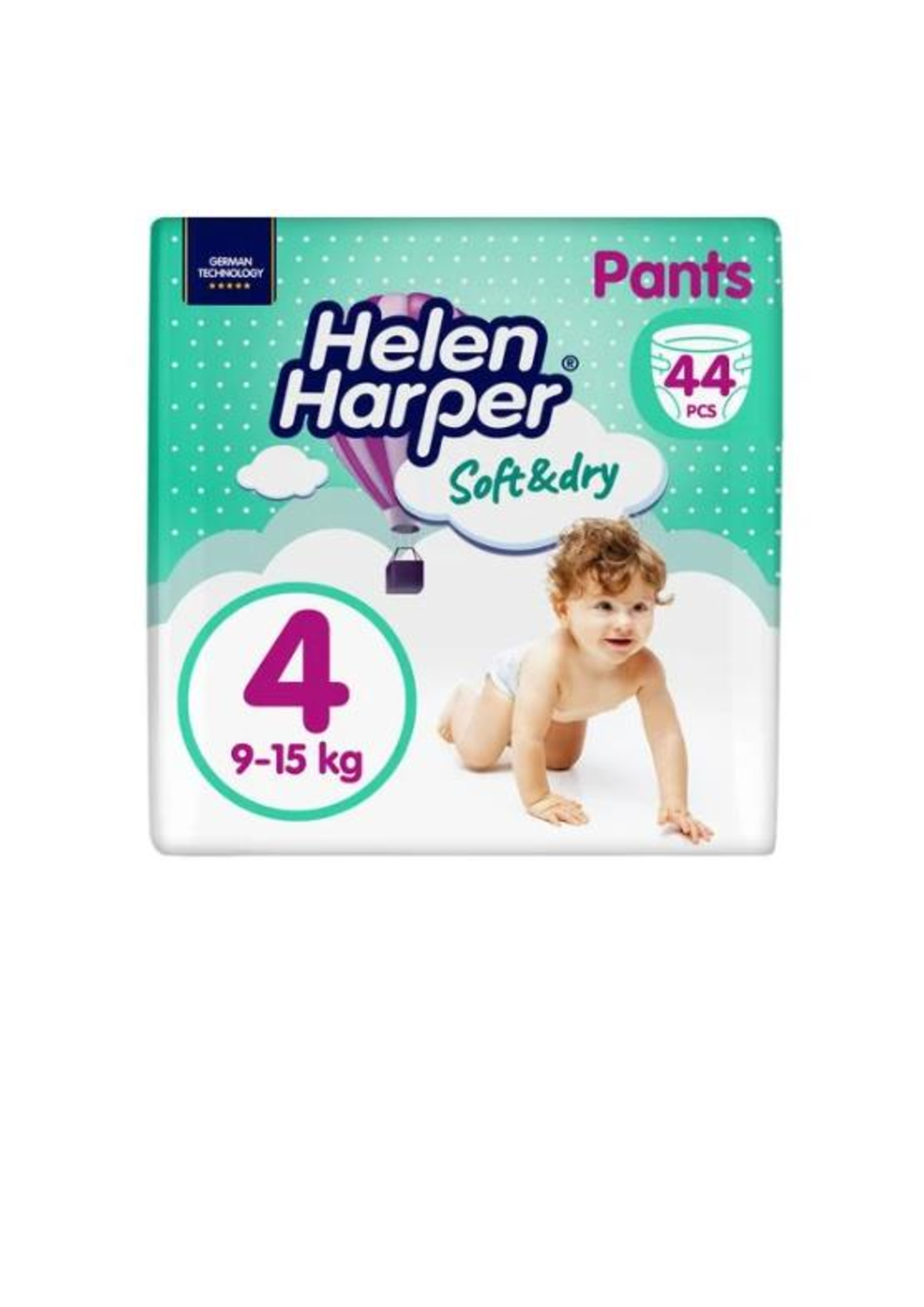 Helen Harper підгузники-трусики дитячі Soft&Dry Pants 4 (9-15кг) 44шт Maxi